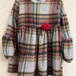 Toddler girls plaid holiday dress size 4T